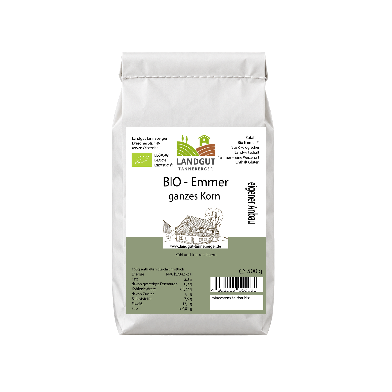 BIO Emmer Getreide 1 Kg