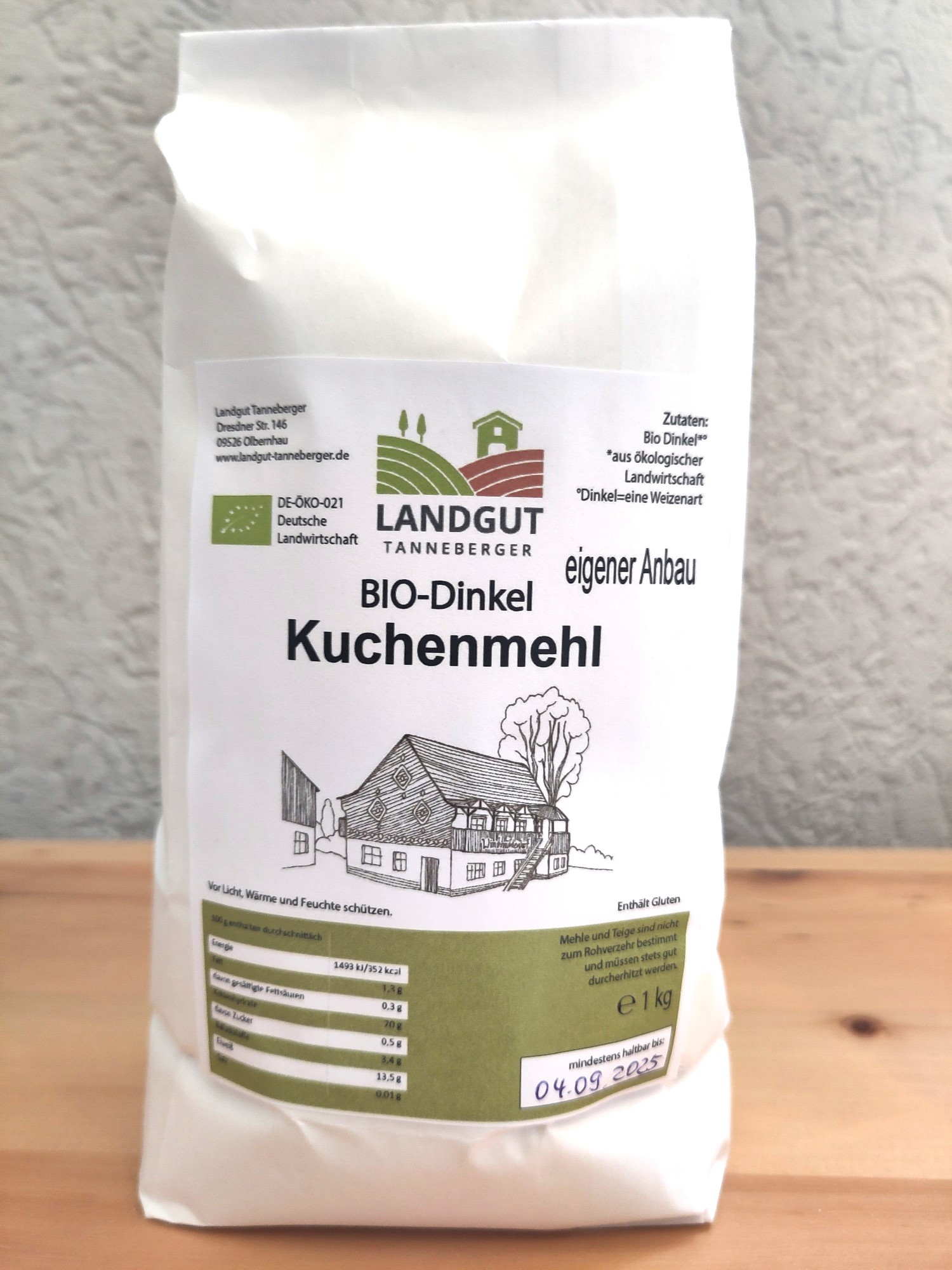 Dinkel Kuchenmehl 1 kg