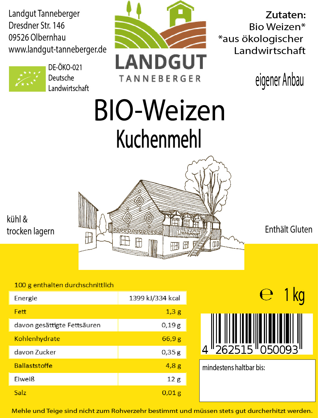 Weizen Kuchenmehl 1 KG