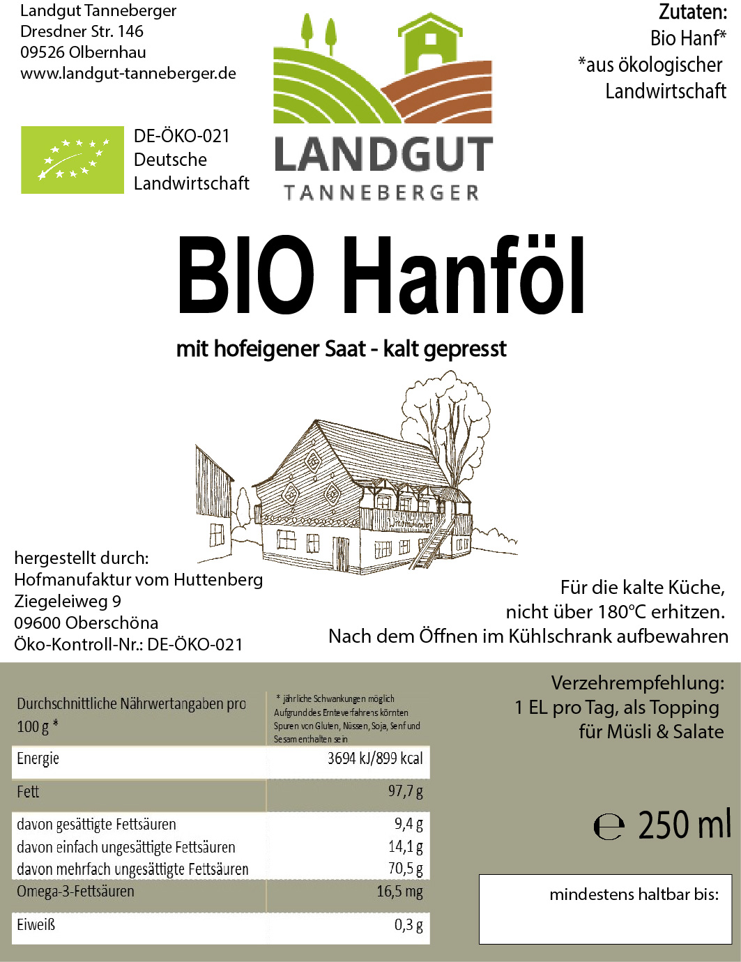 Hanföl 250 ml