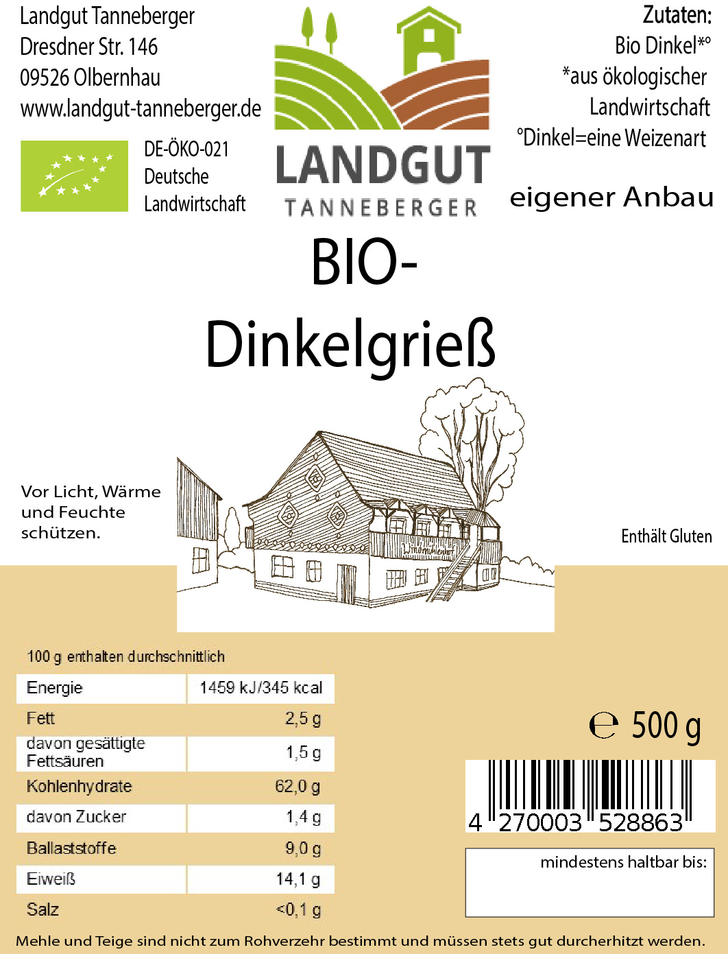 Dinkelgrieß 