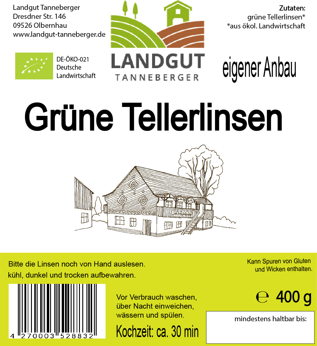 grüne Tellerlinsen