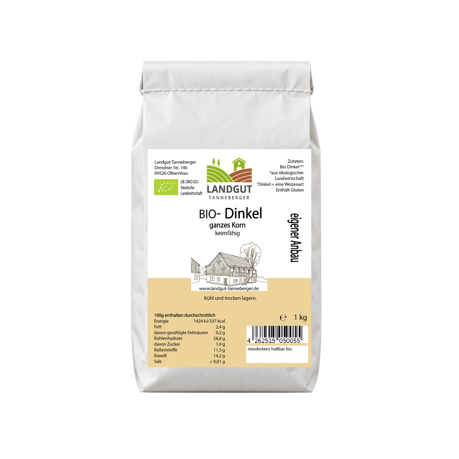 BIO Dinkel  (Oberkulmer Rotkorn)