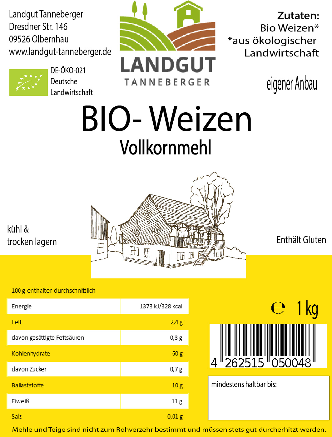 Weizen Vollkornmehl 1 kg