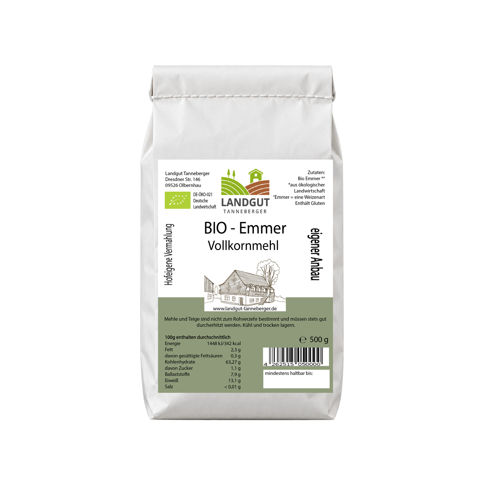 BIO Emmer Vollkornmehl 500 g